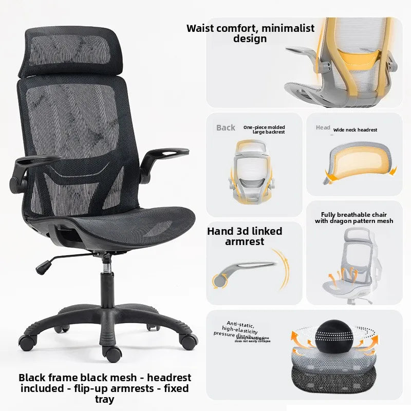 Silla ergonómica multifuncional, silla de conferencia para ordenador, silla de escritorio, aprendizaje, respaldo, silla para juegos