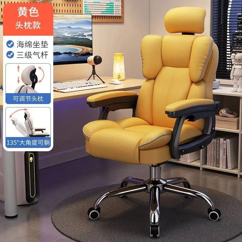Silla de ordenador para el hogar, silla ergonómica para juegos, silla de oficina, silla giratoria cómoda para estudio, dormitorio, sentada prolongada