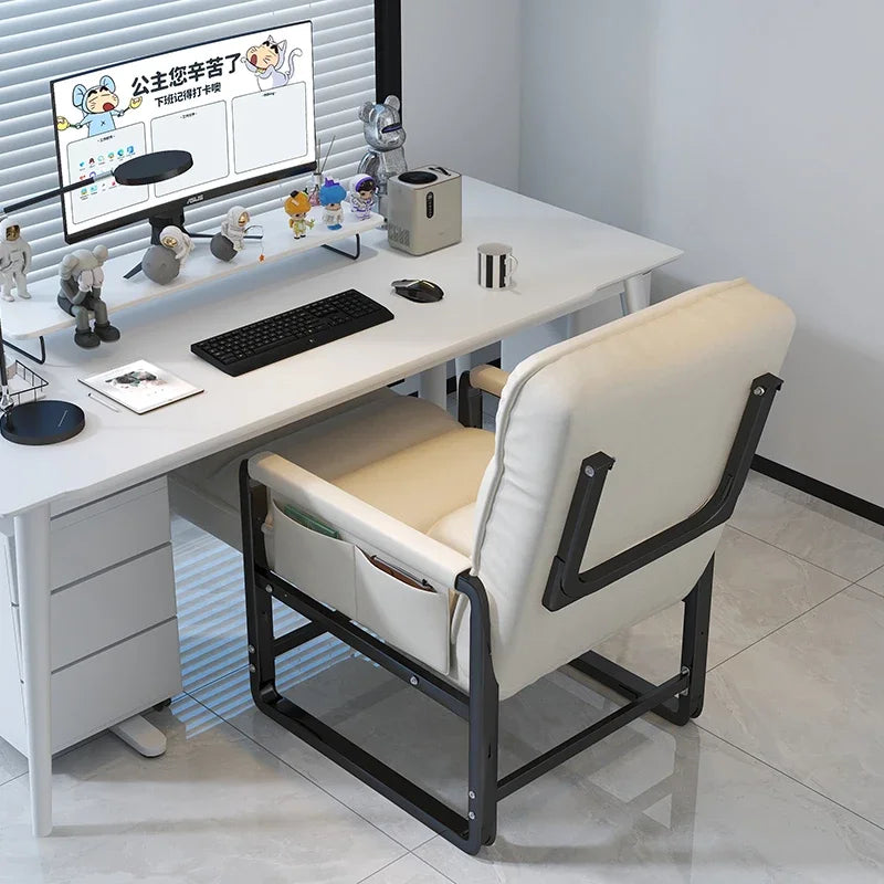 Silla reclinable de oficina, silla plegable para la pausa del almuerzo, silla de ordenador que permite sentarse y tumbarse, sofá perezoso de doble propósito con respaldo