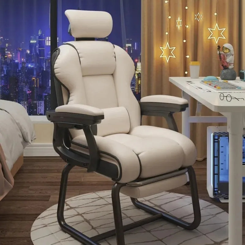 Silla de ordenador Silla Gamer Cómoda Ergonómica Silla con forma de arco Silla para oficina sedentaria Sillas para reuniones de dormitorio Taburete de escritorio para el hogar