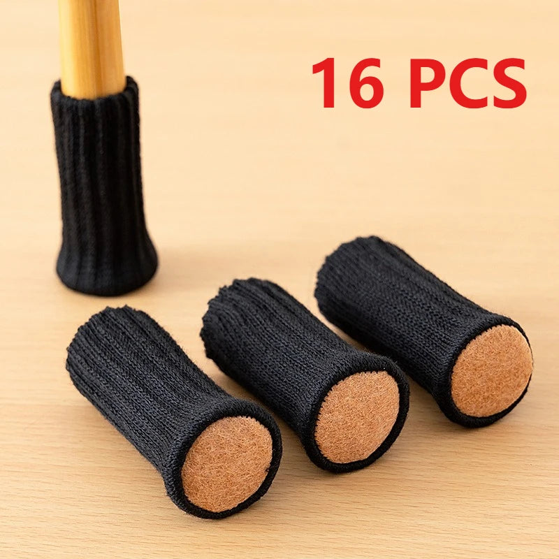 16 protectores de suelo para patas de silla, de punto, antideslizantes, silenciosos y gruesos, para muebles y mesas