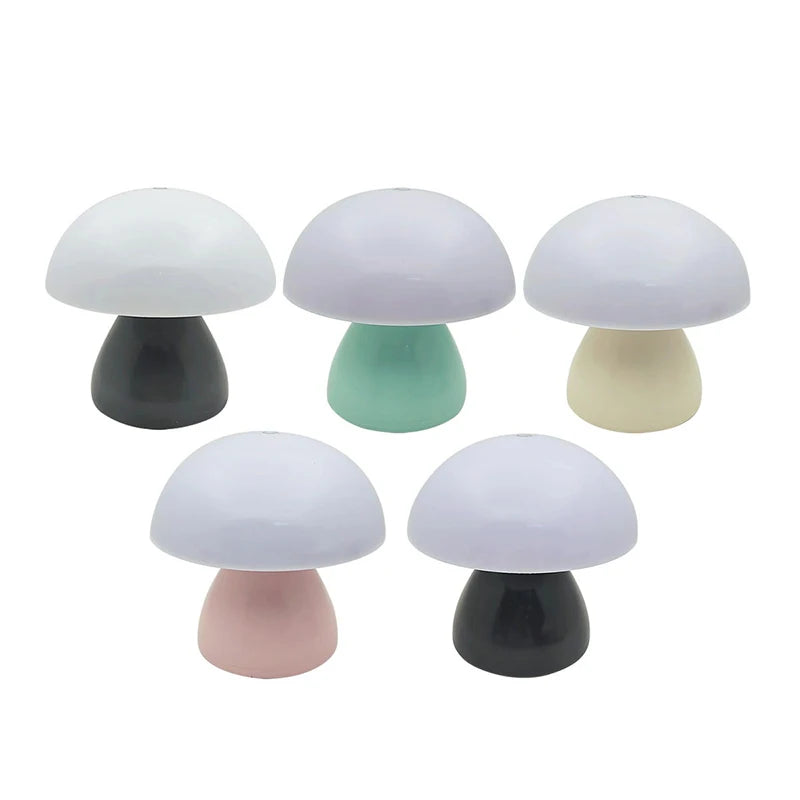 Lámpara de Mesa LED con forma de Seta, Recargable, Táctil, para Escritorio, Cafetería, Bar, Decoración de Dormitorio de Hotel, Ambiente Nórdico Creativo, Pequeña Luz Nocturna