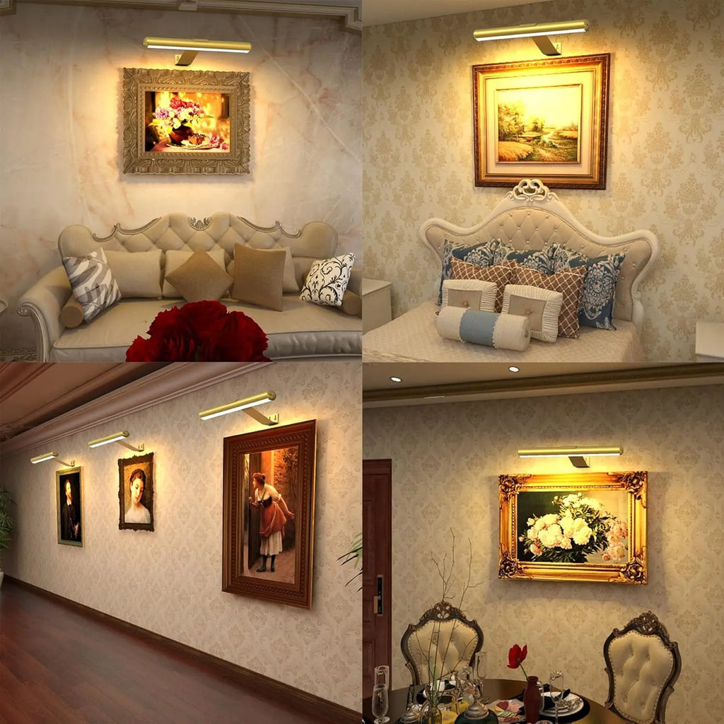 Living Room Wireless Wall Lamp With Remote Battery Operated Indoor LED Sconces Remote Control Paintings Picture Display Light