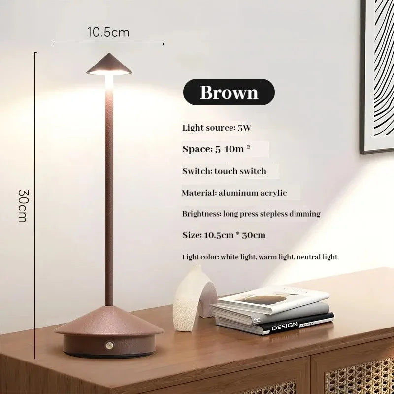 Lámpara de mesa recargable Tipo-C, creativa para comedor, táctil, LED, para hotel, bar, café, lámpara de mesa Pina, lámpara de escritorio decorativa Lampada Da Tavolo