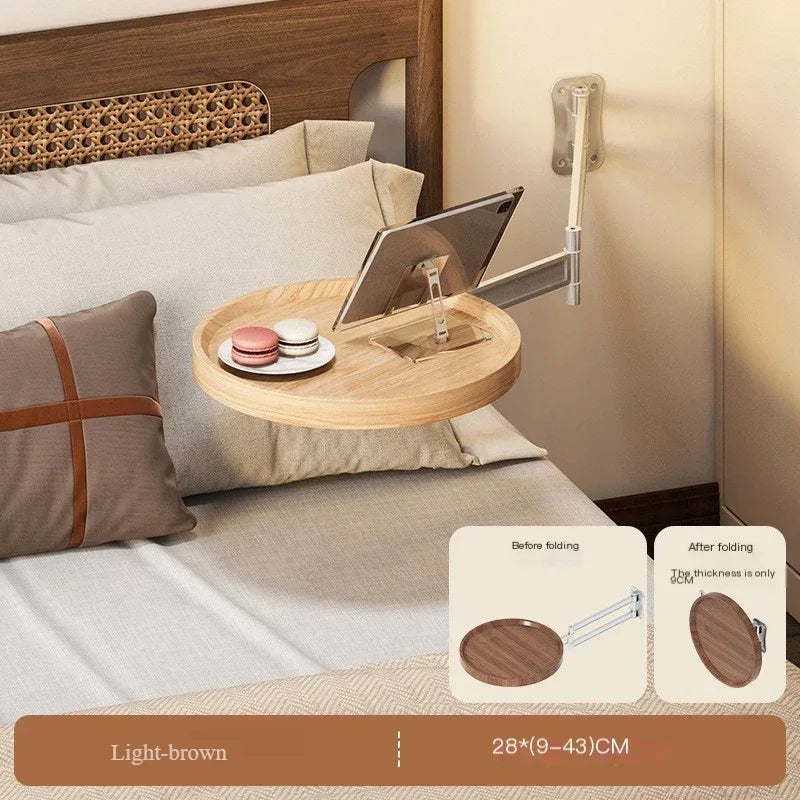Mesa plegable de pared, mesitas de noche, armarios de almacenamiento multiusos, estantes flotantes para dormitorio, sala de estar, mesas de té compactas