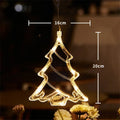 Luz LED de copo de nieve para Navidad, Papá Noel, lámpara de ventosa colgante, adornos de ventana, decoración para el hogar, Navidad, Año Nuevo, luces de cadena