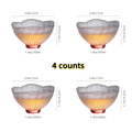 Juego de 4 tazas de té japonesas de cristal esmerilado rosa Sakura, dama de cristal rosa, taza de té con diseño de flores, taza de té, taza con diseño de pétalos