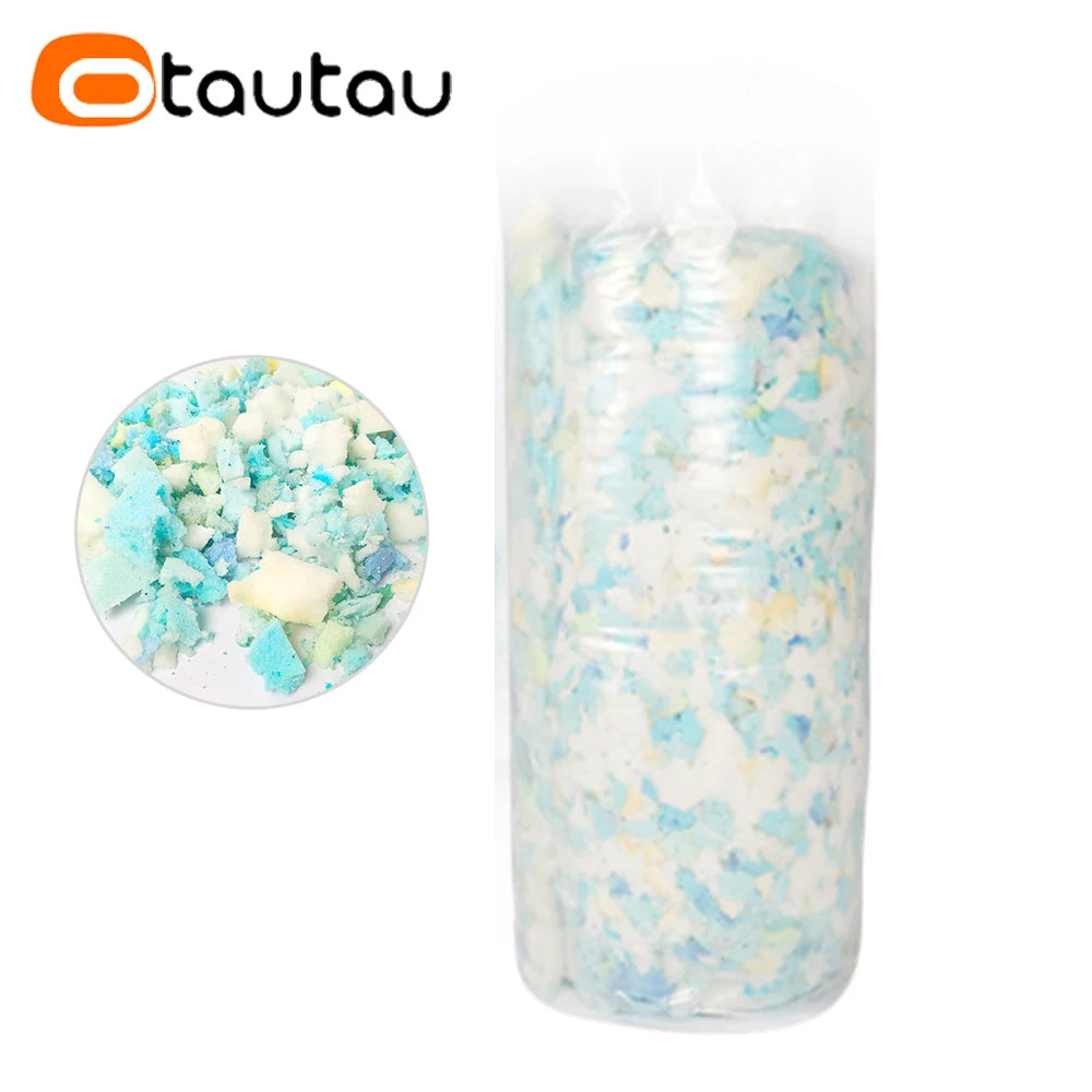 OTAUTAU 1kg 2.2bls Espuma Viscoelástica Triturada Esponja Almohada Puf Relleno Sofá Puf Sillón Cojín Relleno Muñeca