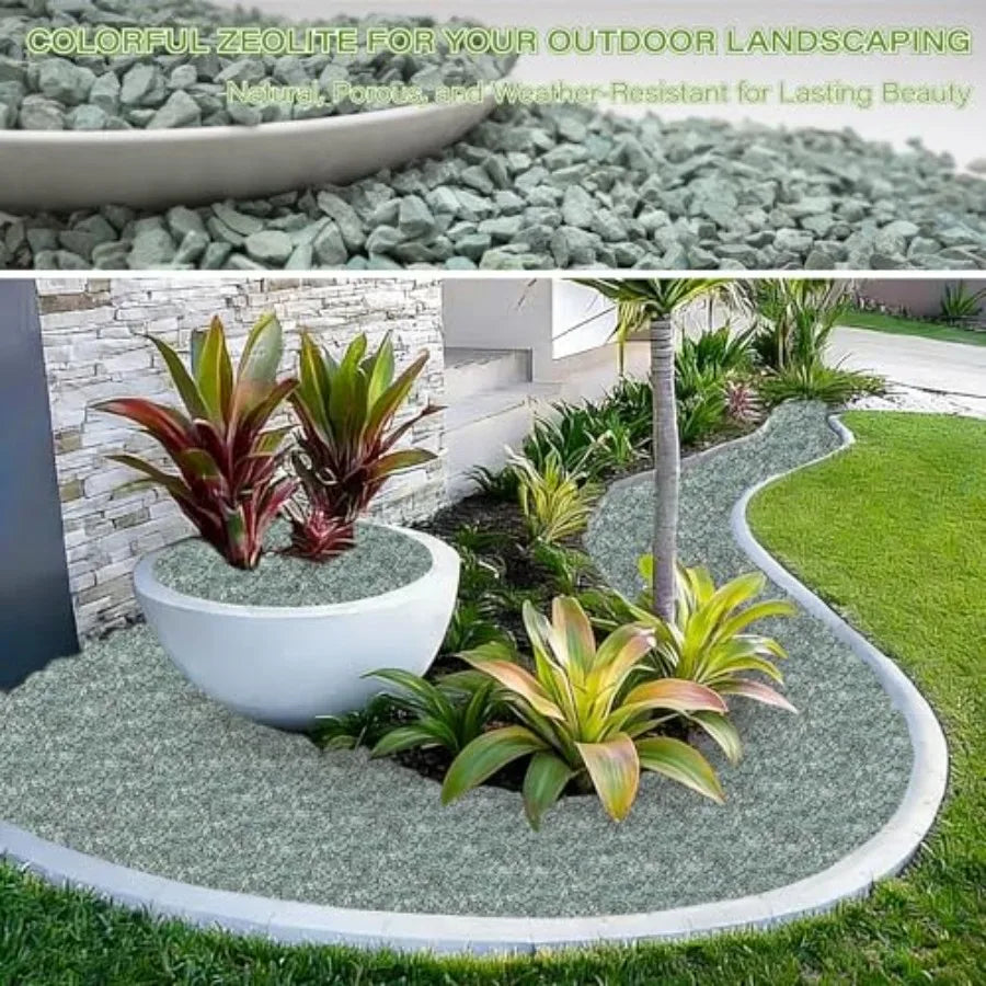 Zeolita para plantas/8" enmiendas de tierra para macetas suculentas naturales, grava decorativa para cactus, bonsáis, guijarros de roca arenosa, piedra pómez