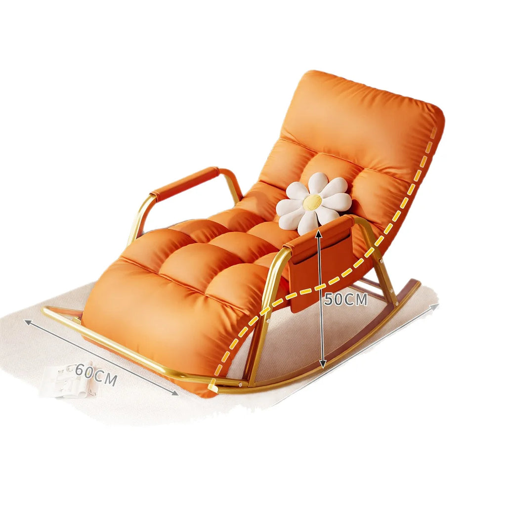 Mecedora reclinable, silla perezosa para adultos, doble uso para sentarse y dormir, sofá perezoso de moda, sillón de ocio para balcón y sala de estar.