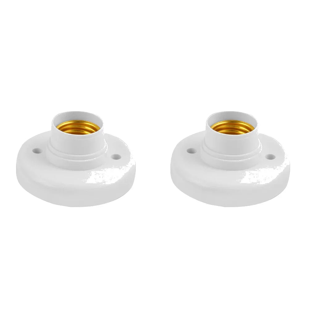 Portalámparas E27 con rosca, casquillo blanco, luz de techo, portalámparas multifuncional, base de fijación para bombilla, soporte para bombilla.