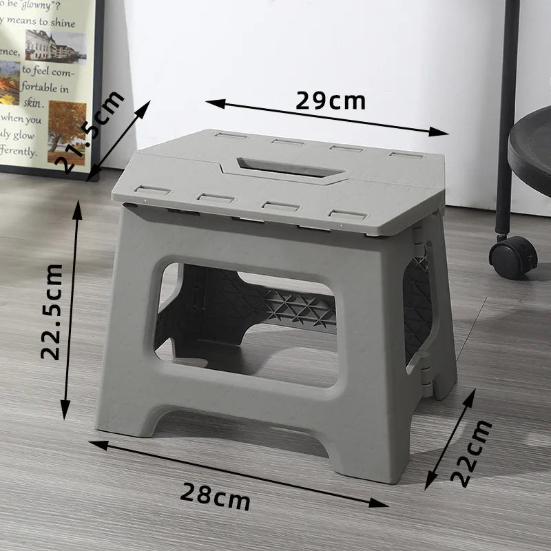 Taburete plegable, banco portátil para exteriores, de plástico bajo, fácil de transportar, apto para venta ambulante, taburete engrosado, pequeño para el hogar