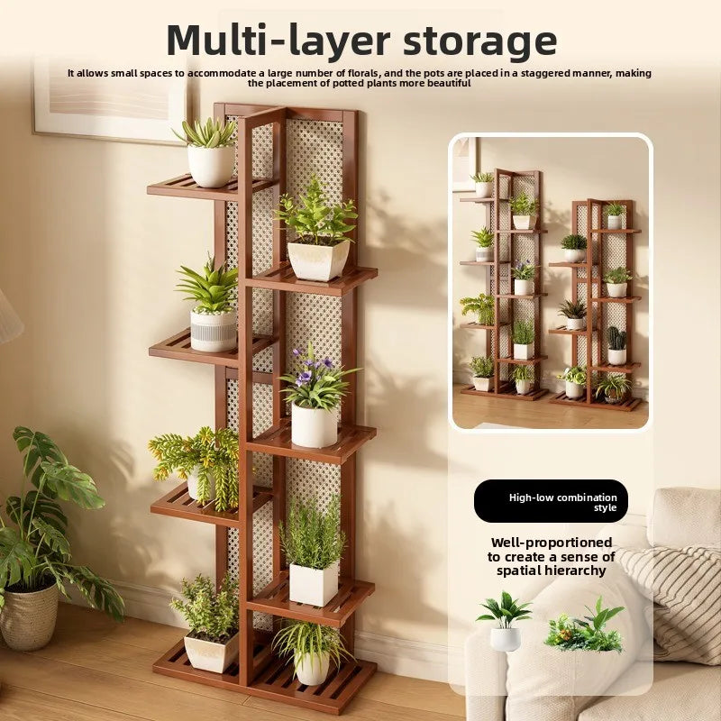 Soporte Resistente de Escalera por Niveles para Plantas, Estante para Macetas de Interior y Exterior, Ahorro de Espacio, Esquinero, Sala de Estar, Balcón, Plantas de Exterior