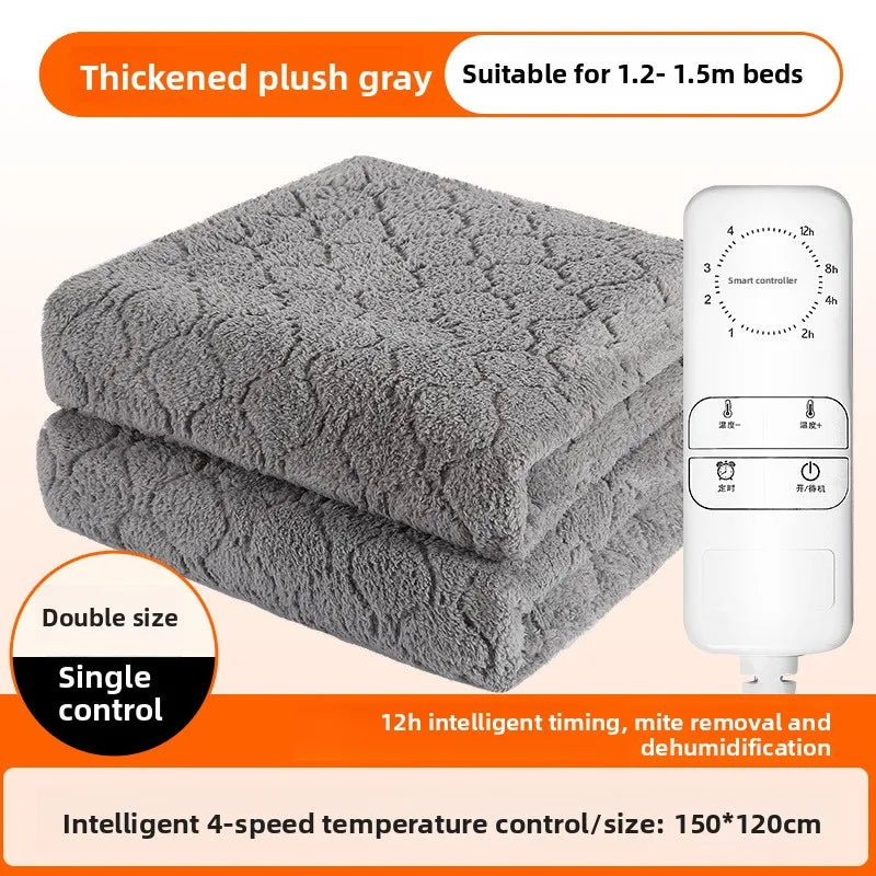 Manta Eléctrica Térmica con Control Dual Impermeable Calentamiento Rápido Lavable a Máquina Individual Doble King Queen Uso Doméstico OEM al Por Mayor