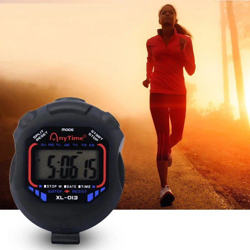 Cronómetro digital profesional clásico de mano con pantalla LCD y cordón, temporizador deportivo de alta precisión, temporizador de cocina con cuenta regresiva