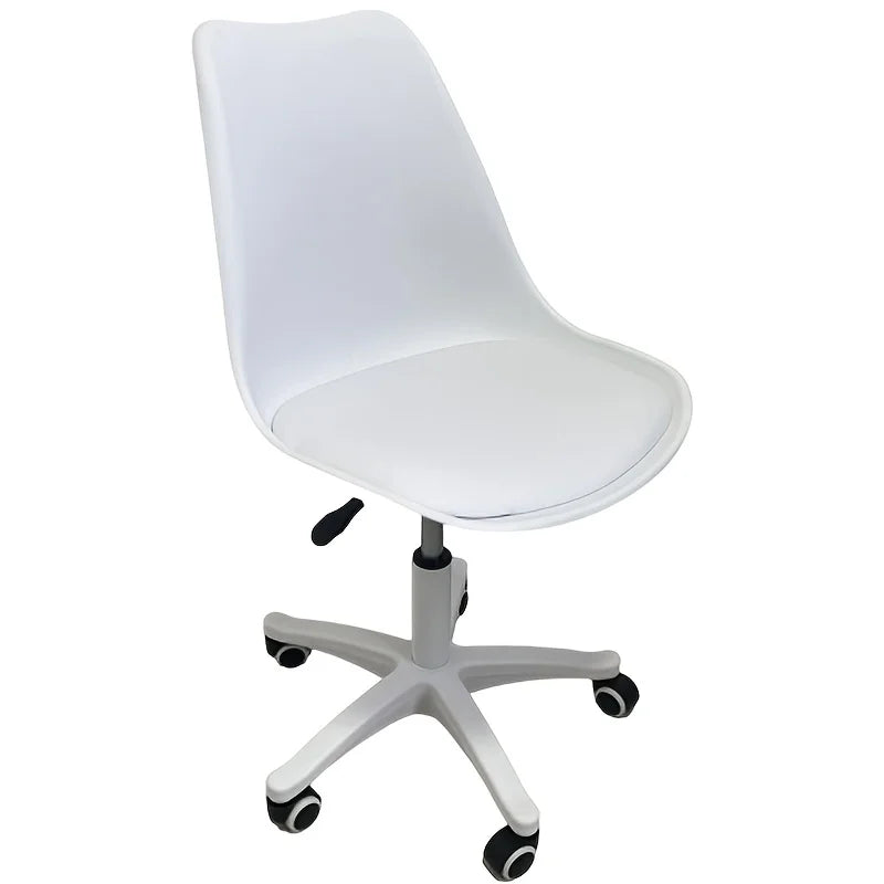 Taburete ergonómico con ruedas con asiento y respaldo más anchos, capacidad de peso de 136,08 kg, silla giratoria 360° para oficina en casa, salón de belleza