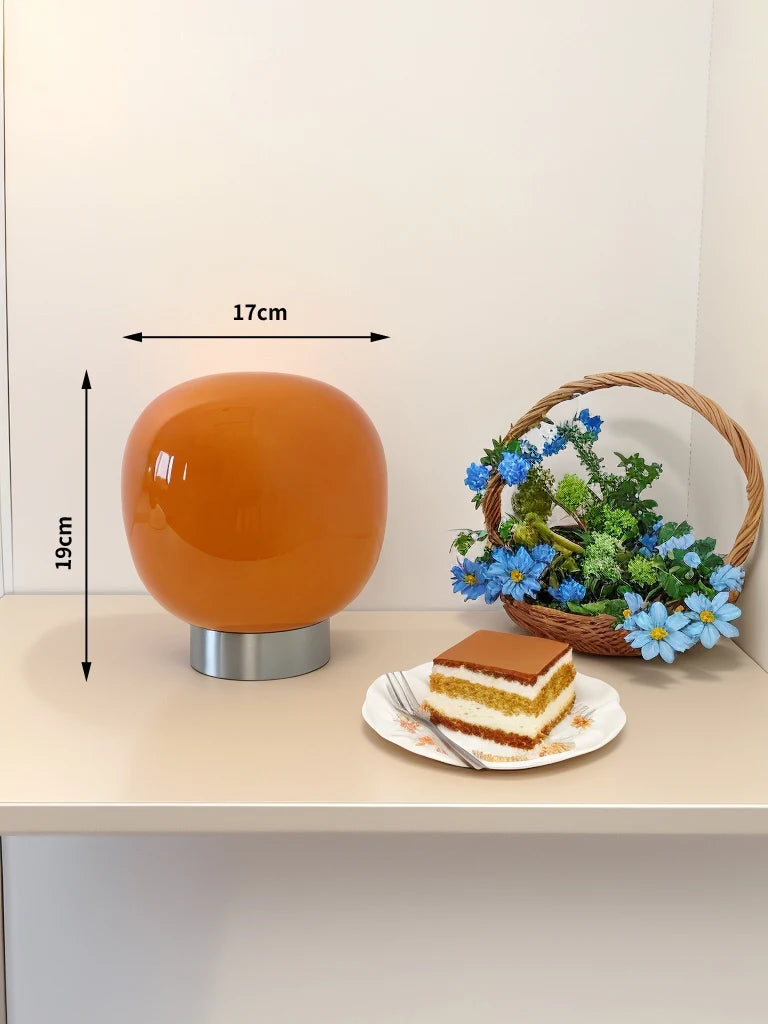 Lámpara de mesa de cristal Macaron para dormitorio de hotel, mesita de noche, sala de estar, atenuación tricromática, decoración, luces de escritorio modernas minimalistas