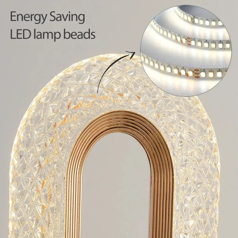 Lámpara de luna 3D táctil de cristal LED para mesita de noche, decoración estética para la habitación de niñas, luz nocturna USB ambiental