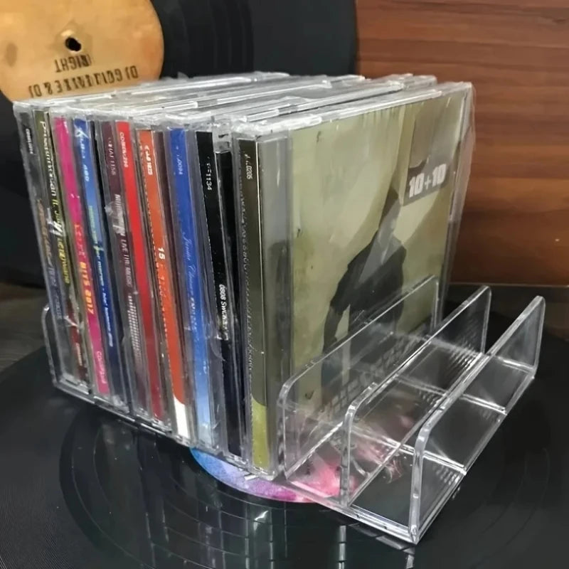 DVD/CD Organizer,Eyeshadow Palette Storage Tray Cosmetics Rack Makeup Tools Compartment Holder Sunglasses Storage Shelf