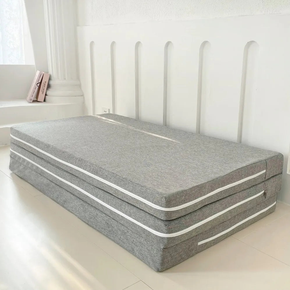 Colchón plegable de espuma viscoelástica de 3 capas con soporte para sueño profundo y tatami portátil que ahorra espacio para el hogar