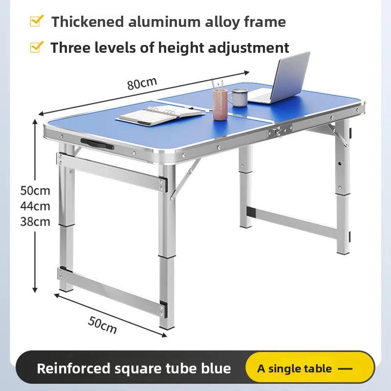 Mesa de pícnic plegable portátil de aleación de aluminio para camping, ligera, con asa de transporte, fácil de montar