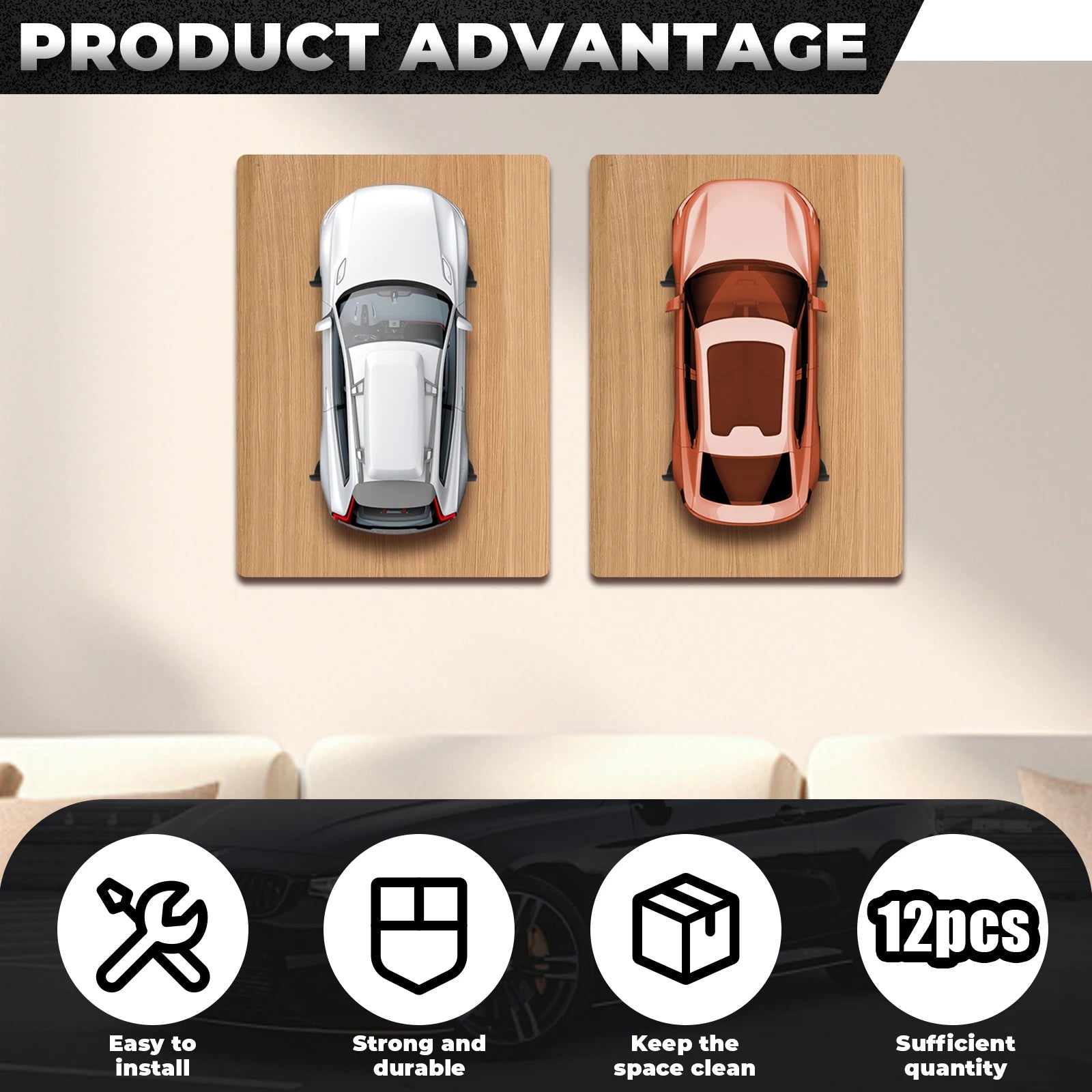 Soporte de pared para exhibir coches de colección, 12/20 unidades, soporte firme para coches de juguete con ruedas en la pared, estante de exhibición para maquetas de coches Lego
