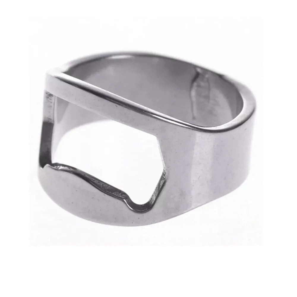 Mini abrelatas de acero inoxidable, con forma de anillo, abridor de cerveza, abridor de botellas, abridor de dedos, utensilios de cocina para bar.