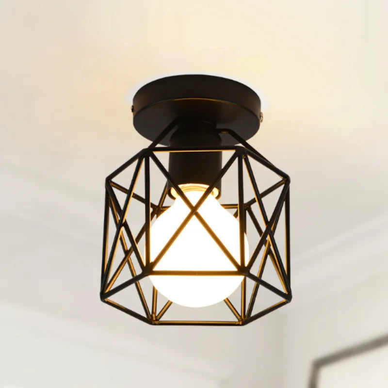 Lámpara colgante LED moderna de hierro con base E27 Minimalista Lámpara colgante Sala de estar Dormitorio Restaurante Tienda Bar Accesorio de decoración