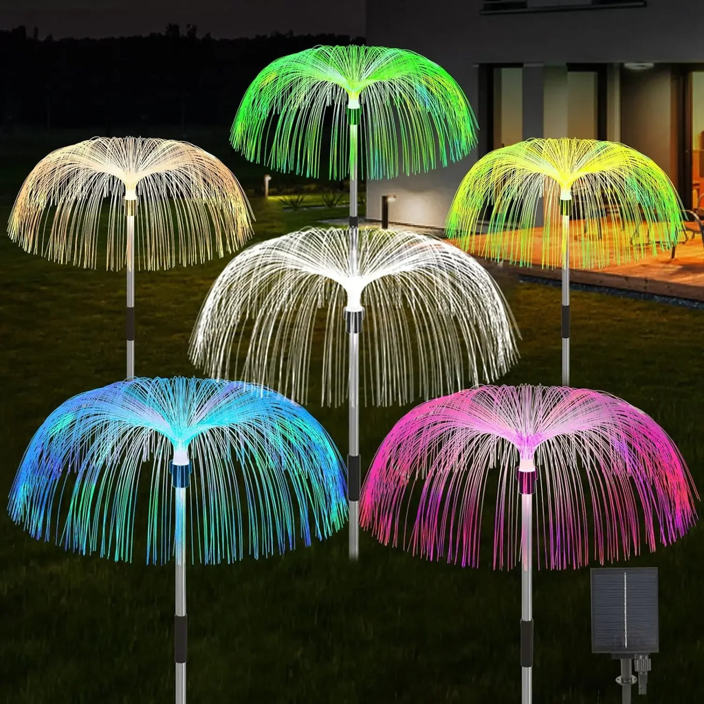Luces solares LED de jardín medusas, impermeables para exteriores, adornos navideños, decoración de patio, balcón, césped, lámpara de flores con energía solar