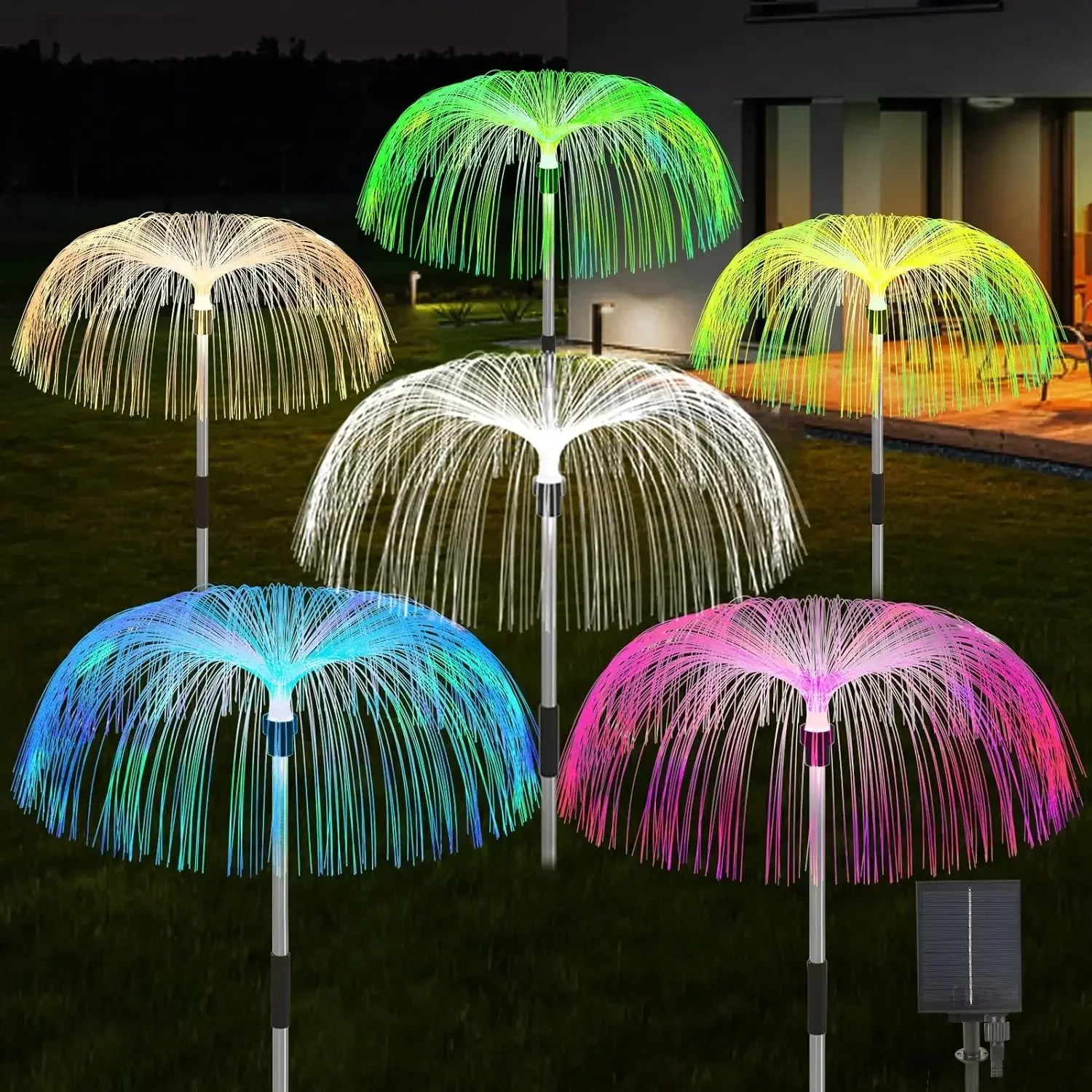 Luces solares LED de jardín medusas, impermeables para exteriores, adornos navideños, decoración de patio, balcón, césped, lámpara de flores con energía solar