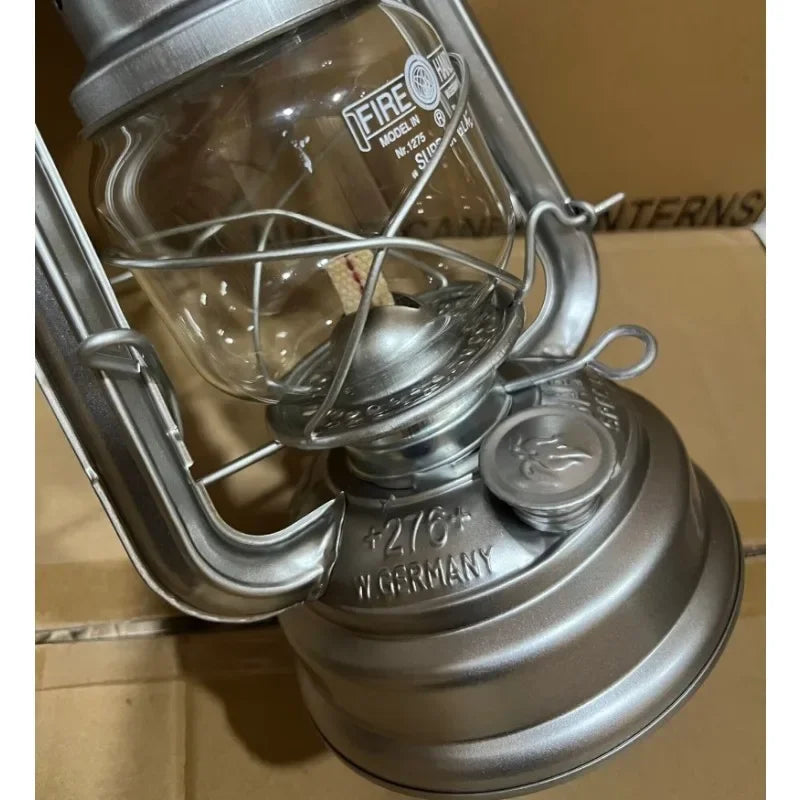 276 lámpara de queroseno retro con forma de caballo y mano de fuego, luz portátil para camping, barbacoa, tienda de campaña al aire libre, iluminación de emergencia
