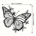 Butterfly Metal Wall Art Sculpture - Art Deco Style 1pc, Animal-Inspired Living Wall Decor,  Housewarming Gift