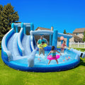 Tobogán de agua para adultos y niños, toboganes de agua dobles, casa inflable con tobogán de agua, parque acuático, casa inflable para niños
