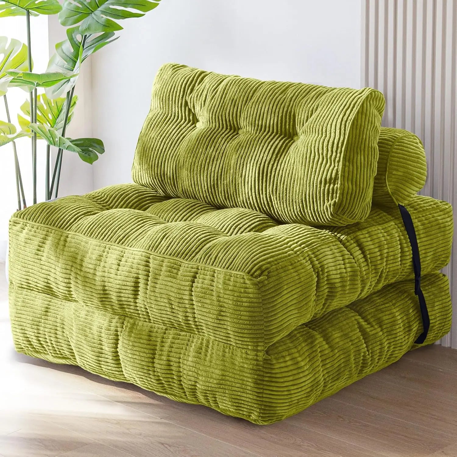 Sofá Modular Esquinero Plegable de Tela Sencillo con Compresión al Vacío, Sofá Cama Nórdico Multifuncional para Salón o Dormitorio Decoración