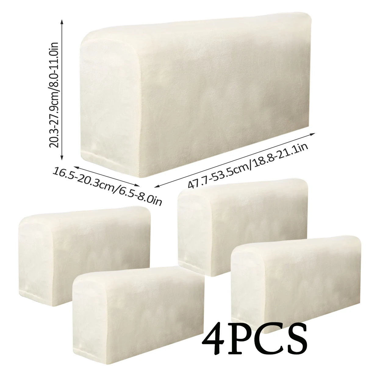 Protector de reposabrazos de sofá de 2 piezas, fundas universales para sillón, antideslizantes, suaves y cálidas, fundas gruesas para reposabrazos de sofá, protector de muebles