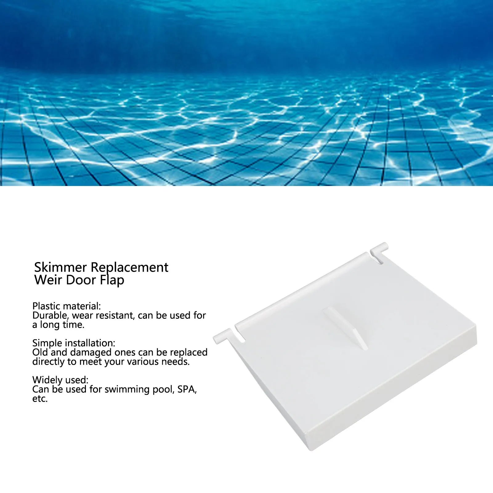 Puerta deflectora de reemplazo para espumadera, trampilla de plástico para espumadera Hayward 8926, accesorios para piscinas