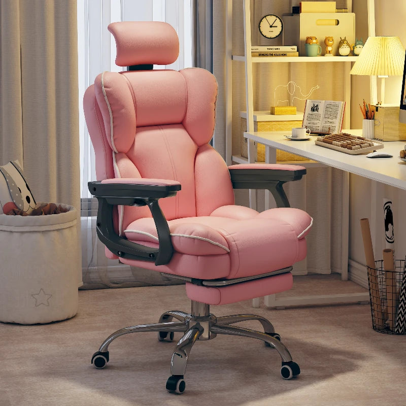 Silla ergonómica de piel sintética para ordenador, silla ejecutiva para juegos, silla de oficina ajustable con respaldo alto, muebles de oficina
