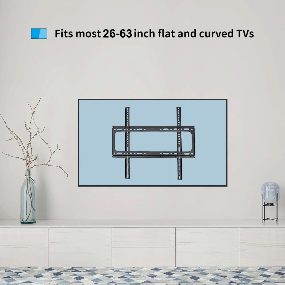 Soporte de pared universal para TV de 26 a 63 pulgadas, soporte de monitor ajustable de perfil bajo para TV, montaje en pared plano para monitor LCD LED
