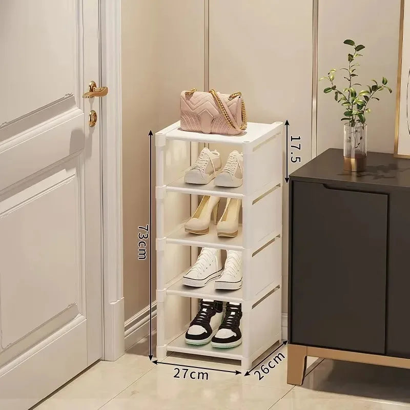 Zapatero apilable Organizador Tela no tejida Ahorro de espacio Entrada/Armario/Almacenamiento debajo de la cama Organización del hogar Fácil montaje