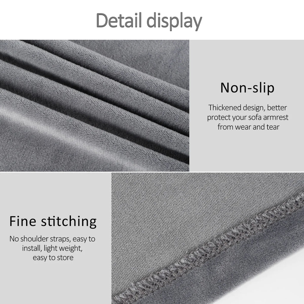 2pcs Sofa Armrest Protector Universal Armchair Covers Non-Slip Soft Warm Couch Arm Rest Covers Thickened Furniture Protector