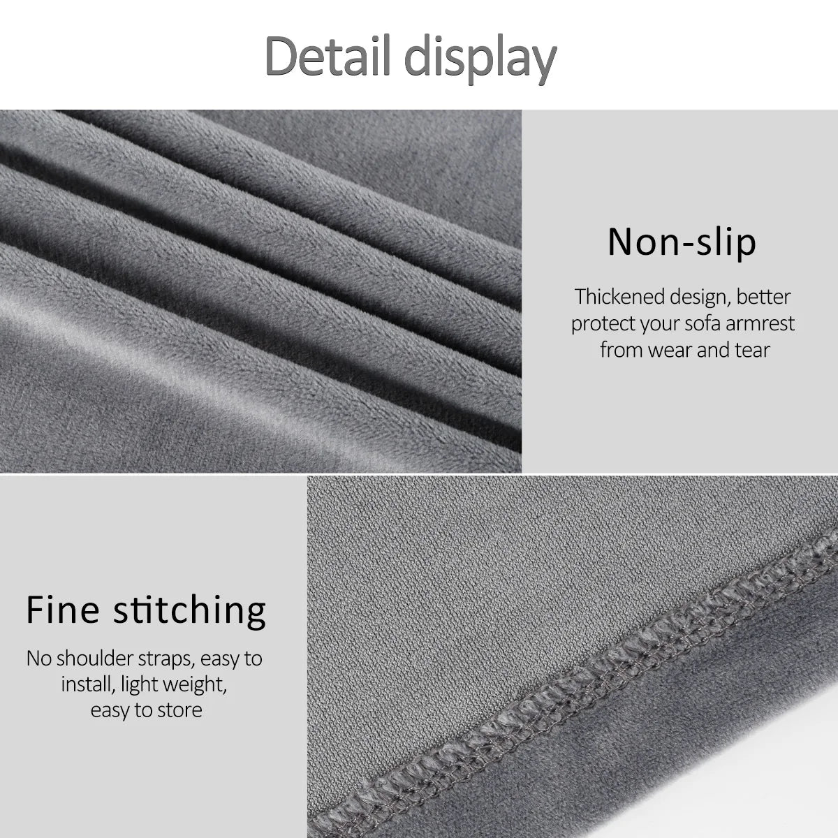 Protector de reposabrazos de sofá de 2 piezas, fundas universales para sillón, antideslizantes, suaves y cálidas, fundas gruesas para reposabrazos de sofá, protector de muebles