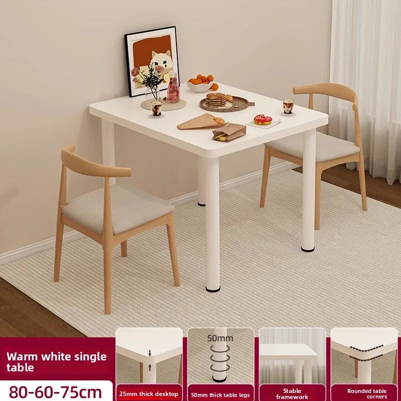 Mesa de comedor Hogar apartamento pequeño Puesto portátil exterior Mesa cuadrada para comer