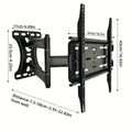 Soporte de pared para TV de movimiento completo de 26-55 pulgadas, giratorio, inclinable y articulado, VESA máximo 400x400mm, brazo largo de extensión de 70 cm