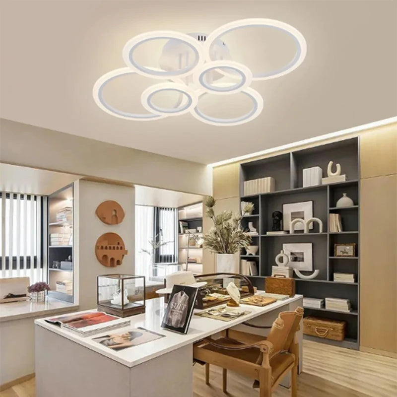 Modern LED chandelier with remote control home lighting ring ceiling light living room bedroom lighting kitchen  Lamps for room