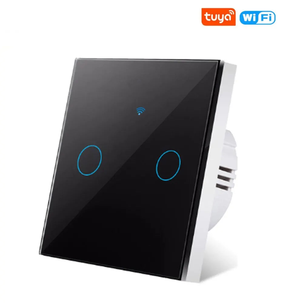 Tuya Wifi Smart Interruptor de Luz de Pared 1/2/3 Gang EU Interruptor Táctil Rf433 Control Remoto Inalámbrico Para Alexa Google Home Control por Voz