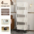 Estante de almacenamiento de 5 niveles Carro de almacenamiento Estantería - Estante de almacenamiento móvil con ruedas para sala de estar Dormitorio Estantería para libros