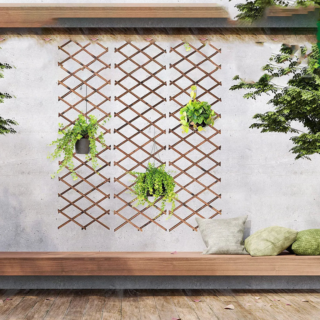 Celosías expandibles para trepar plantas, cerca de pino extensible, soporte para plantas trepadoras, celosías expandibles para trepar plantas