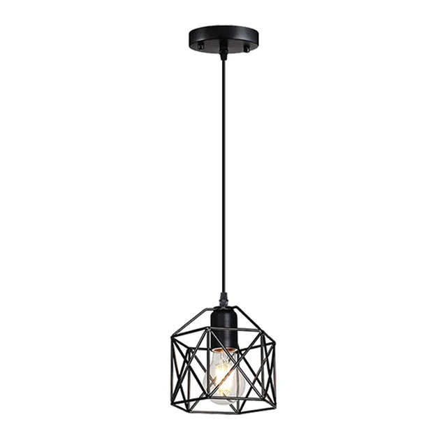 Lámpara colgante LED moderna de hierro con base E27 Minimalista Lámpara colgante Sala de estar Dormitorio Restaurante Tienda Bar Accesorio de decoración
