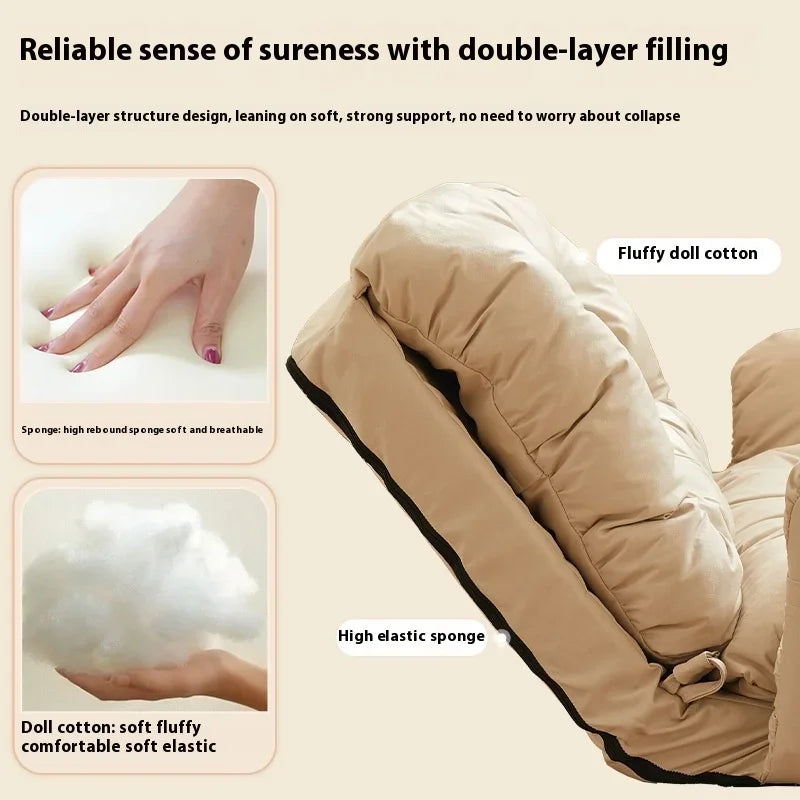Sofá perezoso plegable, juego de tatami para dormitorio, respaldo de cama, balcón, silla grande, silla plegable, sofá lounge, reclinable individual para sala de estar 2025