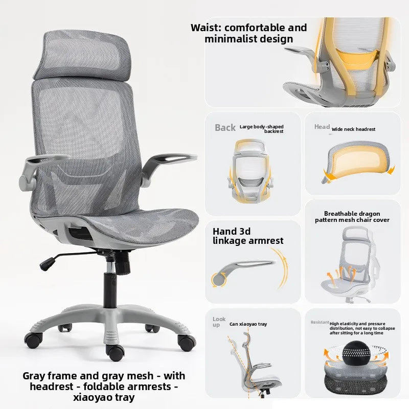 Silla ergonómica multifuncional, silla de conferencia para ordenador, silla de escritorio, aprendizaje, respaldo, silla para juegos